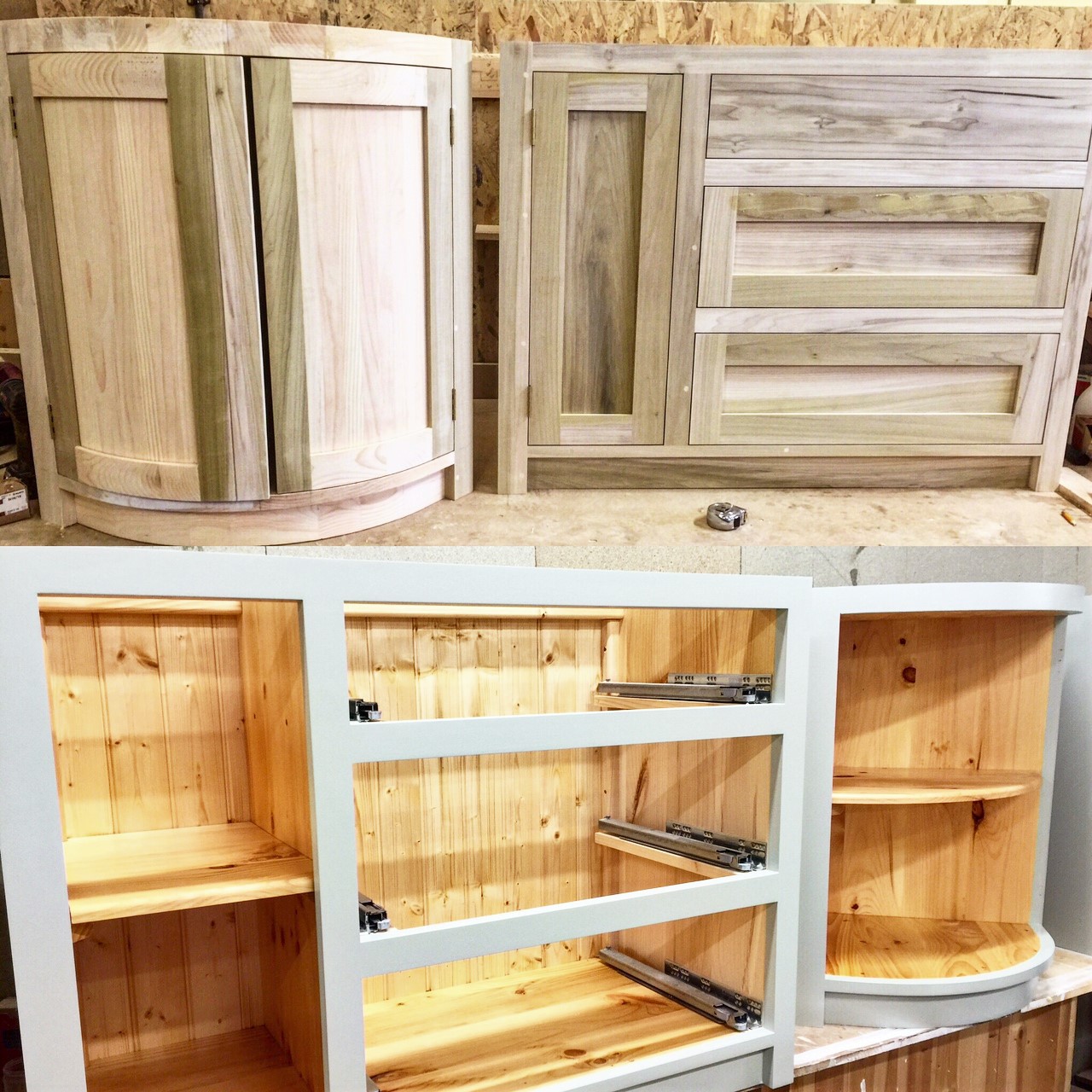 Selection of our fully bespoke, hand made, solid wood kitchen furniture in a tailor made shaker style.