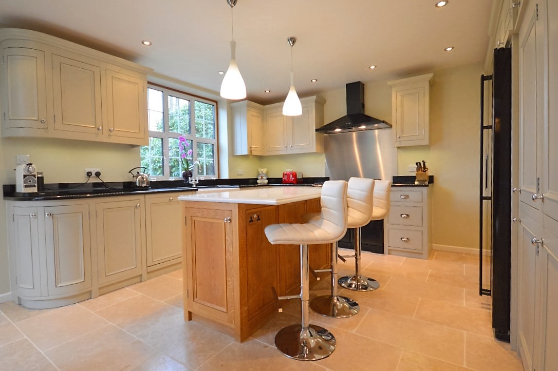 Fully bespoke, fitted shaker style kitchen hand made from solid wood.